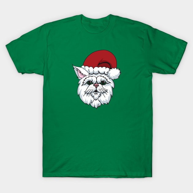 Santa Cat T-Shirt by Prototypeinks